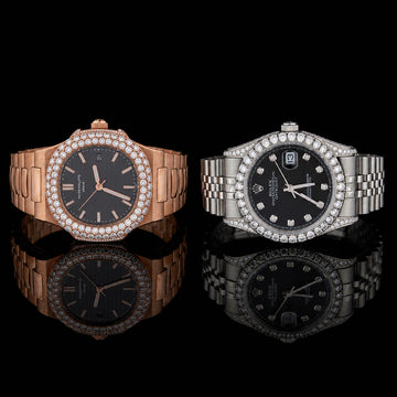 Moissanite Diamond Legacy Collection Rose Gold And Platinum Luxury Timepieces Crafted for Ultimate Prestige