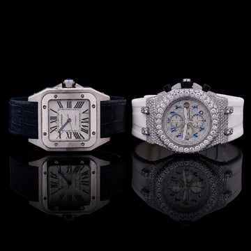 Imperial Moissanite Diamond Chronograph Collection Classic Elegance & Full Pavé Brilliance
