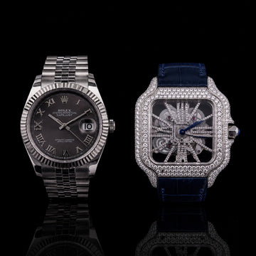 Diamond Heritage Collection Luxury Skeleton Masterpiece And Executive Date Timepiece Duo