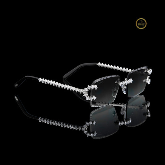 Luxury Diamond Rimless Sunglasses with Custom VVS Setting