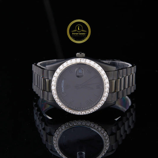 Prestige Black And Rose Gold Crystal Timepiece Luxury Watch Collection By Ivevar