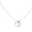 Abstract Swirl Petal Layering Pendant with Round Moissanite Diamond - View 3