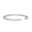 Alternating Emerald & Round Cut Lab Diamond Tennis Bracelet - View 10