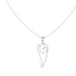Abstract Spiritual Silhouette Charm Pendant with Round Lab Grown Diamond - View 3
