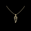 Abstract Spiritual Silhouette Charm Pendant with Round Lab Grown Diamond