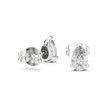 Pear Shaped Lab Diamond Stud Earrings with Classic Three Prong Setting - View 9