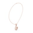Leaf Swirl Pendant Necklace with Round Moissanite Diamond - View 11