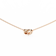 Heart Lab Grown Diamond Solitaire Pendant with Open Asymmetrical Frame - View 6