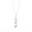 Three Stone Twist Moissanite Diamond Pendant Necklace - View 6