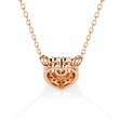Heart Shape Halo Pendant with Round Lab Grown Diamond - View 9