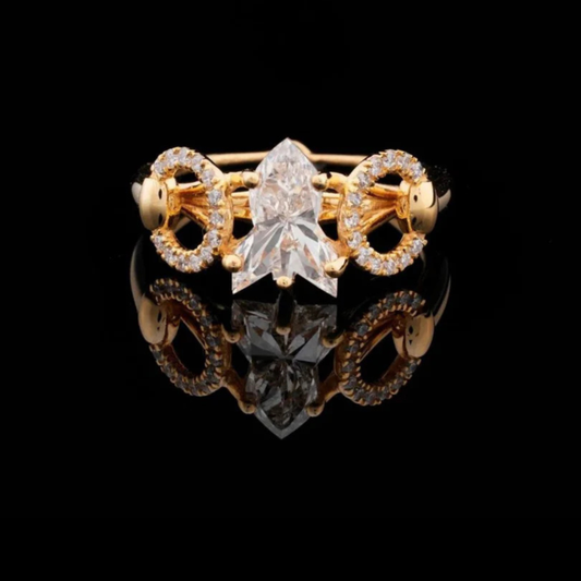 Antique Cut Swirl Moissanite diamond Wedding Ring For Women