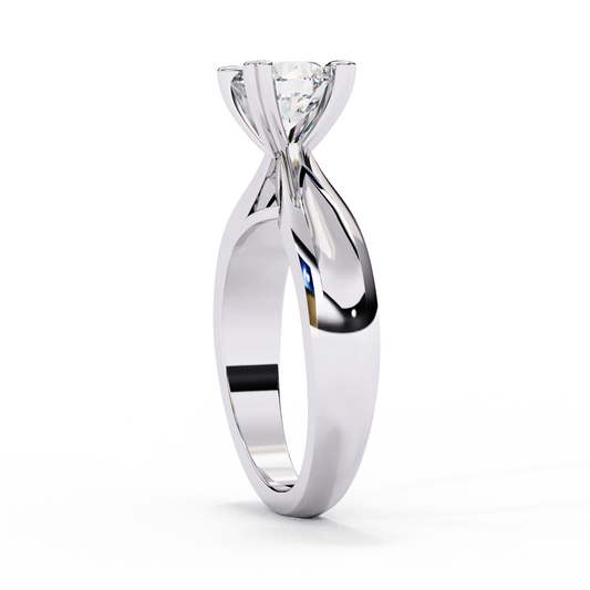 Antique Design Round Cut Moissanite Diamond Heart Shape Prong Daily Wear Ring - View 2