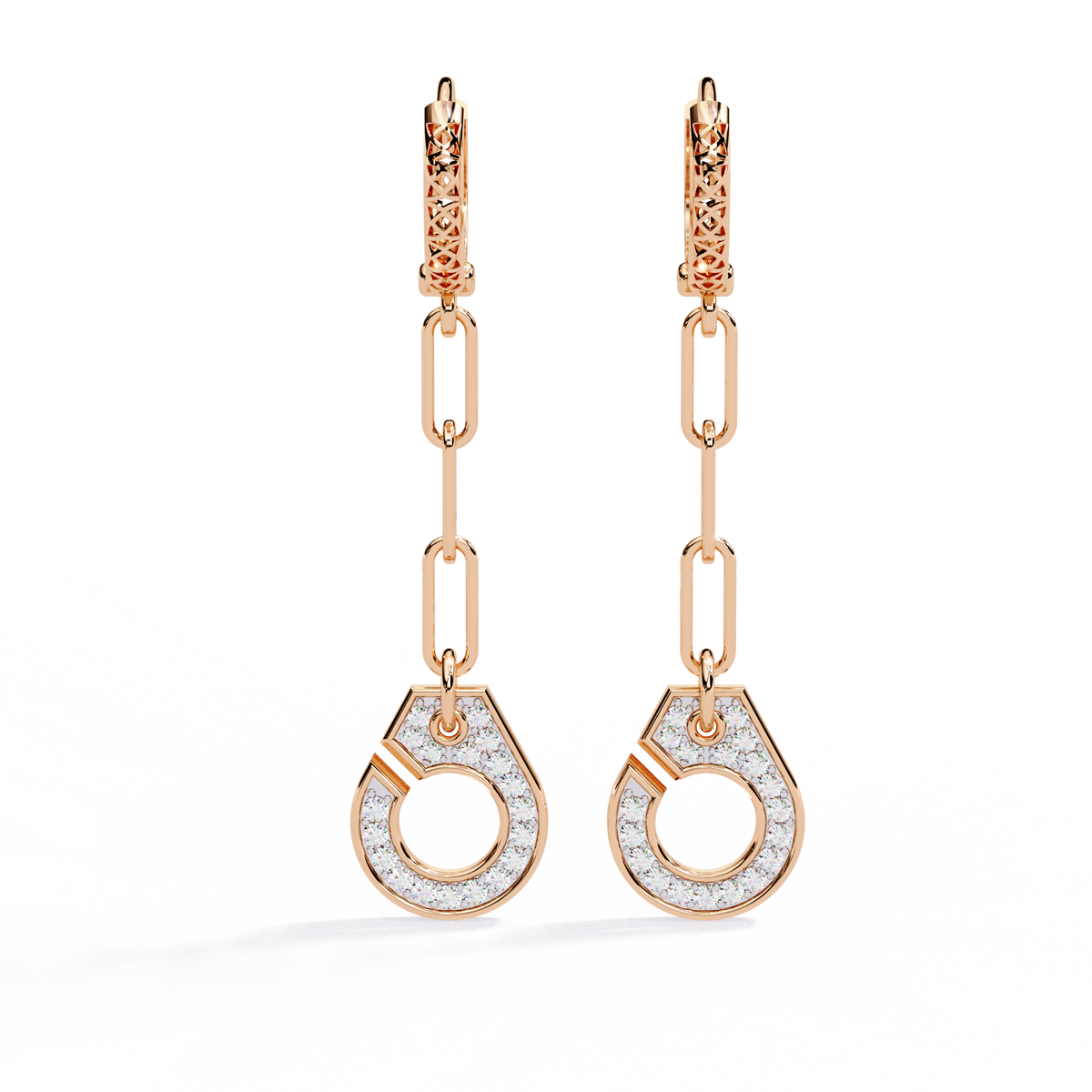 Designer Round Moissanite Diamond Earrings Handcrafted for Unmatched Brilliance For Her - View 2