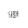 Horizontal Baguette Cut Moissanite Diamond Solitaire Bar Pendant - View 6