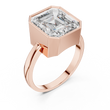 Asscher Cut Lab Grown Diamond Men's Full Bezel Engagement Ring - View 5