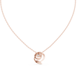 Abstract Swirl Petal Layering Pendant with Round Lab Grown Diamond - View 11