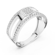 Round Cut Moissanite Diamond Men's Modern Side Cutout Architectural Wedding Band - View 6