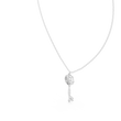 Intricate Filigree Key Solitaire Pendant With Round Moissanite Diamond - View 6