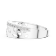 Round Cut Lab Grown Diamond Men's Organic Openwork Cutout Architectural Wedding Ring - View 12