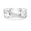 Round Cut Moissanite Diamond Men's Unique Architectural Bypass Engagement Ring - View 3