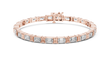 Emerald Cut Moissanite Diamond Contemporary Tennis Bracelet - View 2