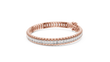 Emerald Cut Lab Diamond Inline Tennis Bracelet Sleek Channel Setting - View 11