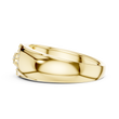 Round Cut Lab Grown Diamond Men's Modern Split Link Pave Gold Engagement Ring - View 10