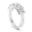 Asscher Cut Lab Diamond Half Eternity Wedding Band - View 12