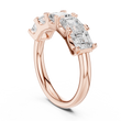 Asscher Cut Lab Diamond Half Eternity Wedding Band - View 11