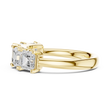Asscher Cut Lab Diamond Half Eternity Wedding Band - View 7