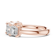 Asscher Cut Lab Diamond Half Eternity Wedding Band - View 8