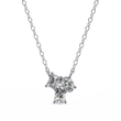 Asymmetric Emerald Oval Pear Cut Lab Grown Diamond Shape Cluster Pendant - View 4