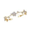 Baguette & Round Cut Lab Diamond Floral Clustered Petal Bracelet - View 2