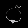 Baguette and Round Lab Diamond Elegant Heart shaped Bracelet