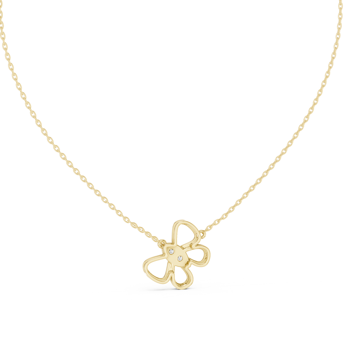 Openwork Butterfly Pendant with Round Cut Moissanite Diamond - View 7