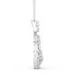 Abstract Swirl Circle Lab Grown Pendant with Pave Accents - View 6