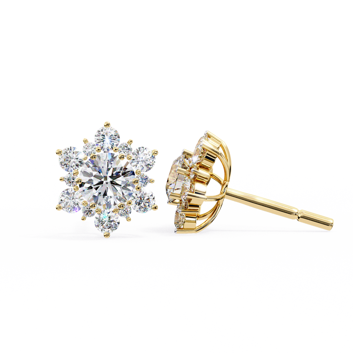 Bespoke Luxury Lab Grown Round Cut Diamond Earring Handcrafted Excellence For Her - View 4