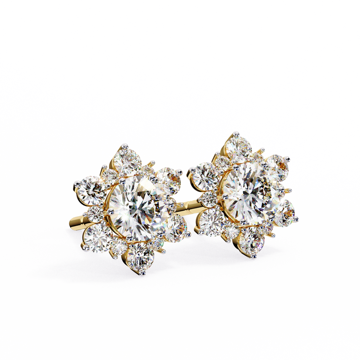 Bespoke Luxury Lab Grown Round Cut Diamond Earring Handcrafted Excellence For Her - View 5