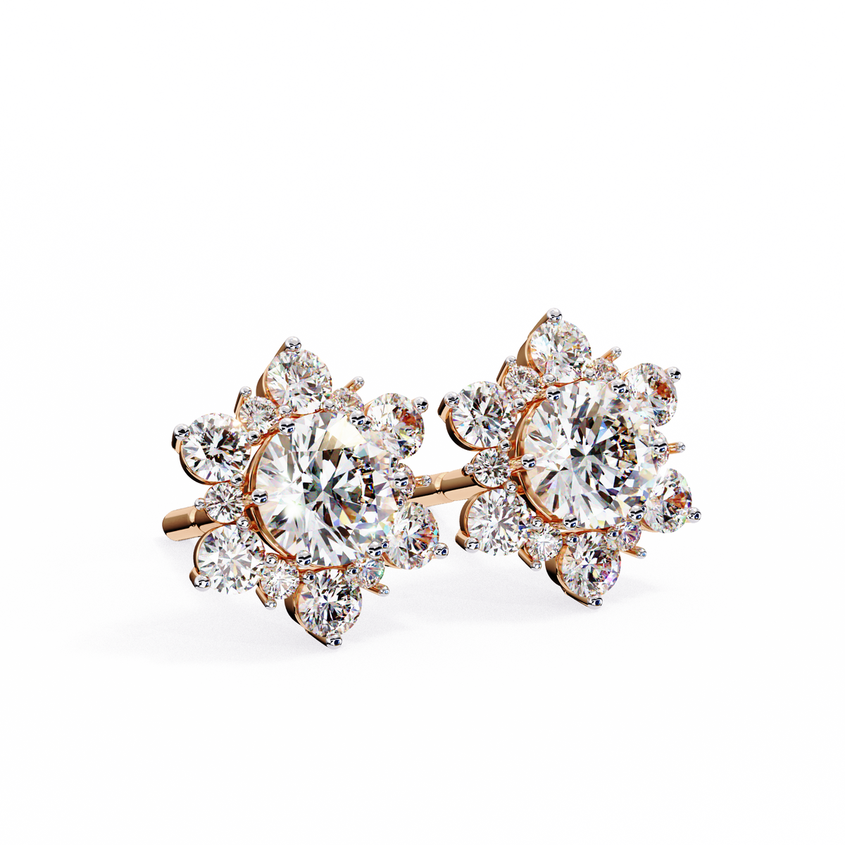 Bespoke Luxury Lab Grown Round Cut Diamond Earring Handcrafted Excellence For Her - View 6