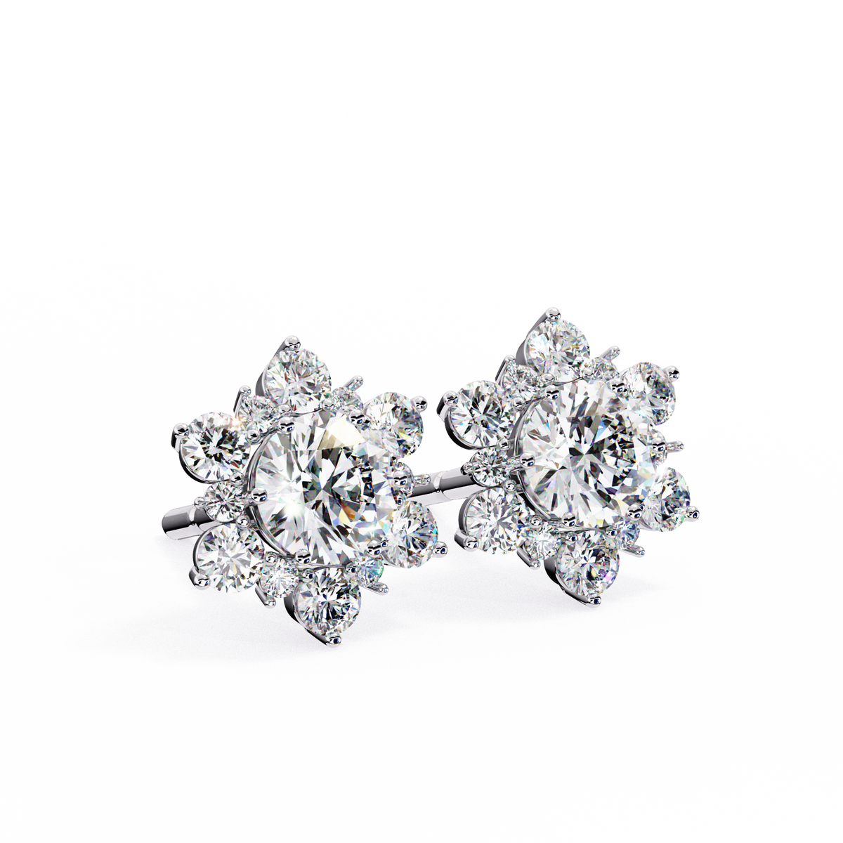 Bespoke Luxury Lab Grown Round Cut Diamond Earring Handcrafted Excellence For Her - View 7