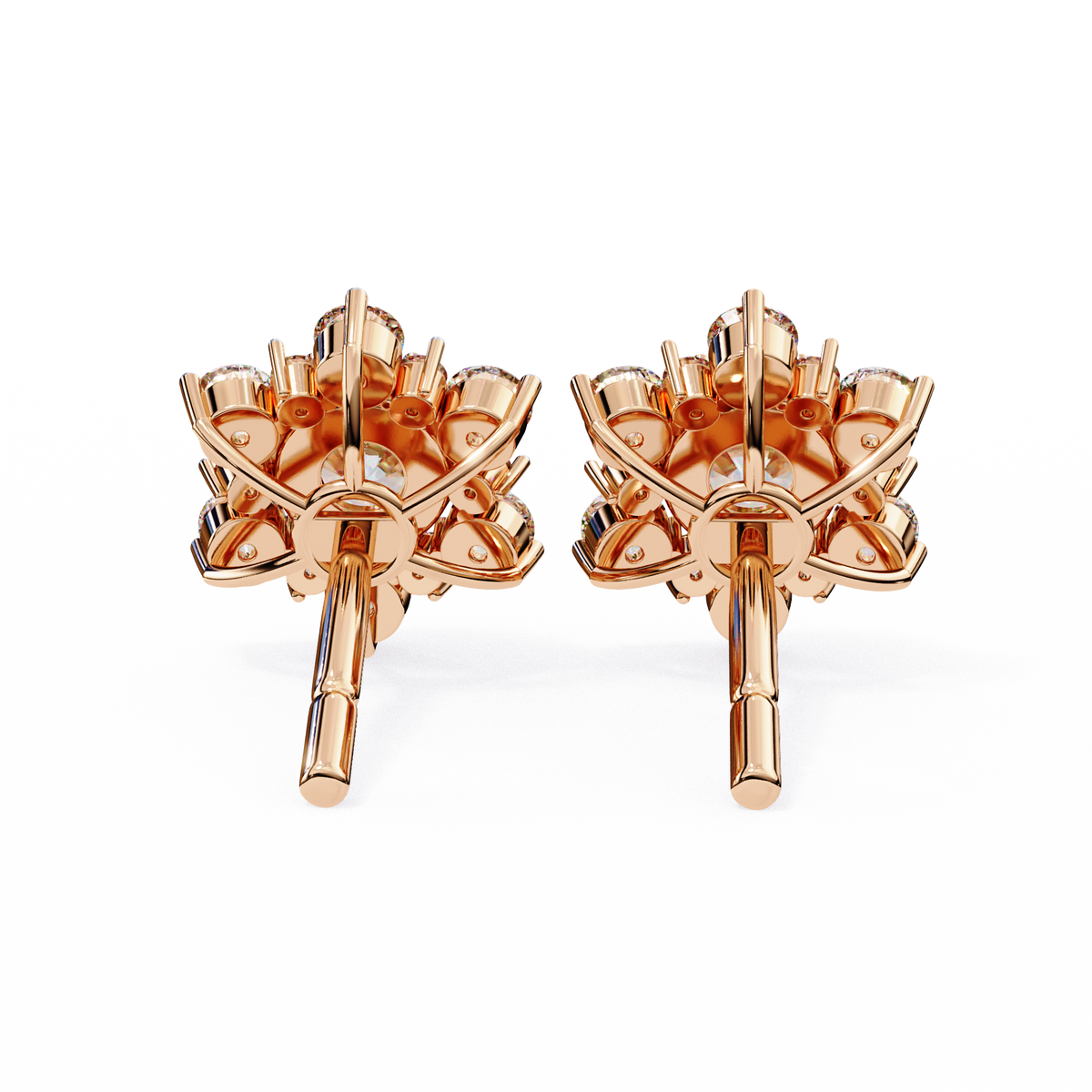 Bespoke Luxury Lab Grown Round Cut Diamond Earring Handcrafted Excellence For Her - View 9