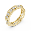 Round Cut Lab Grown Diamond Men's Cross Station Shared Prong Ring - View 5