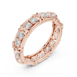 Round Cut Lab Grown Diamond Men's Cross Station Shared Prong Ring - View 6