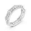 Round Cut Lab Grown Diamond Men's Cross Station Shared Prong Ring - View 7