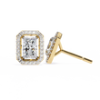 Best Lab Grown Radiant Cut Halo Diamond Earrings For Anniversary Gift - View 4