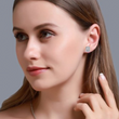 Best Lab Grown Radiant Cut Halo Diamond Earrings For Anniversary Gift - View 8