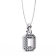 Abstract Cutout Frame Motif Pendant with Round Lab Grown Diamond - View 7