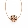 Round Lab Grown Diamond Miracle Plate Bezel Set Circular Pendant - View 9