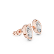 Minimal Marquise Bezel Moissanite Diamond Stud Earrings with Elongated Navette Silhouette - View 5
