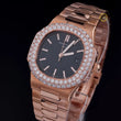 Rose Gold Iced Out Watch & Diamond Tennis Bracelet Set